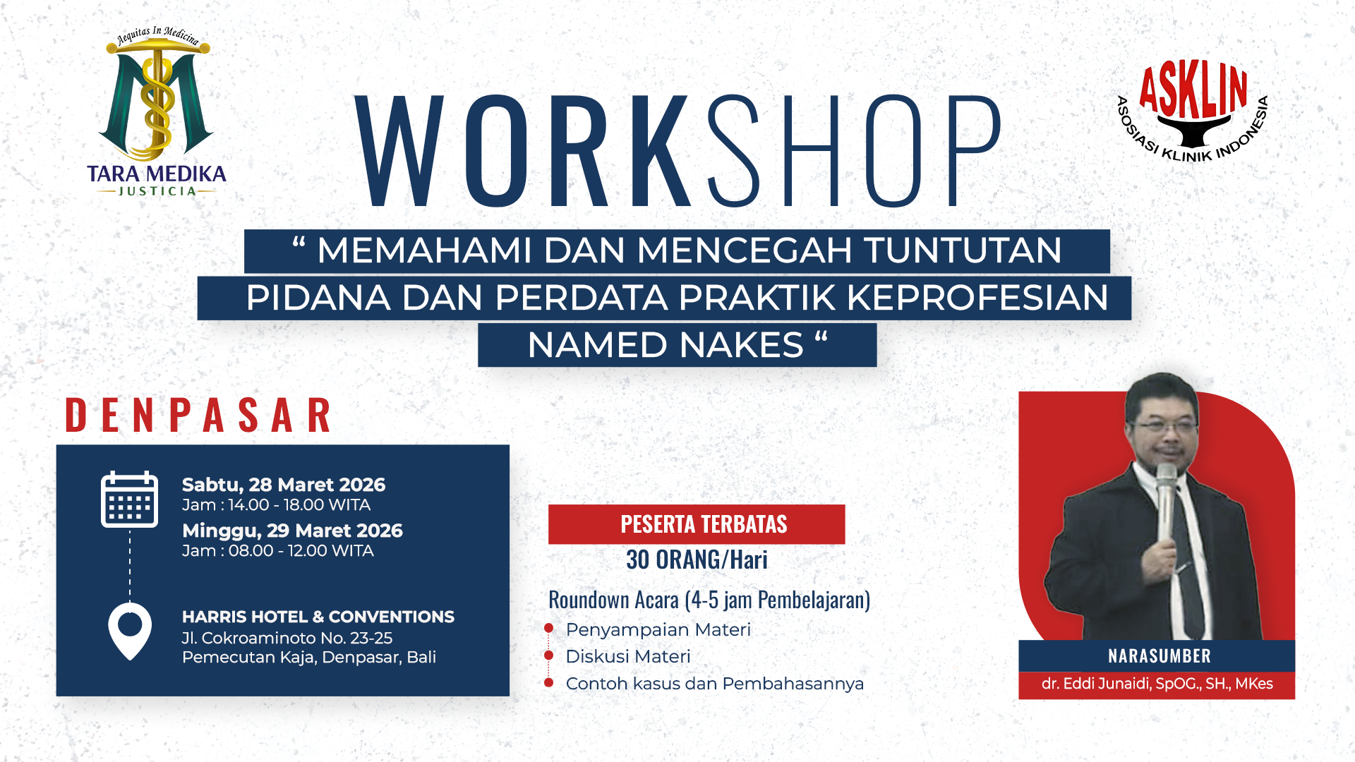 Memahami dan Mencegah Tuntutan Pidana dan Perdata Praktik Keprofesian Named Nakes - BALI