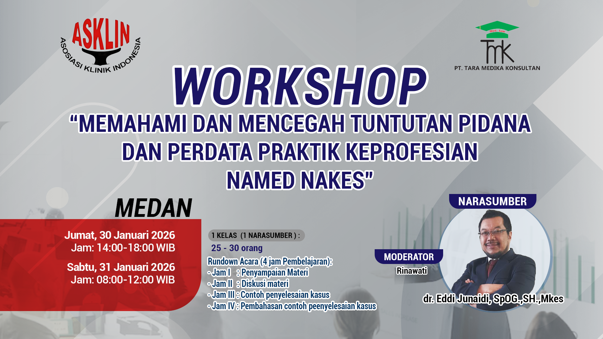 Workshop Hukum Pidana dan Perdata Praktik Keprofesian Nakes