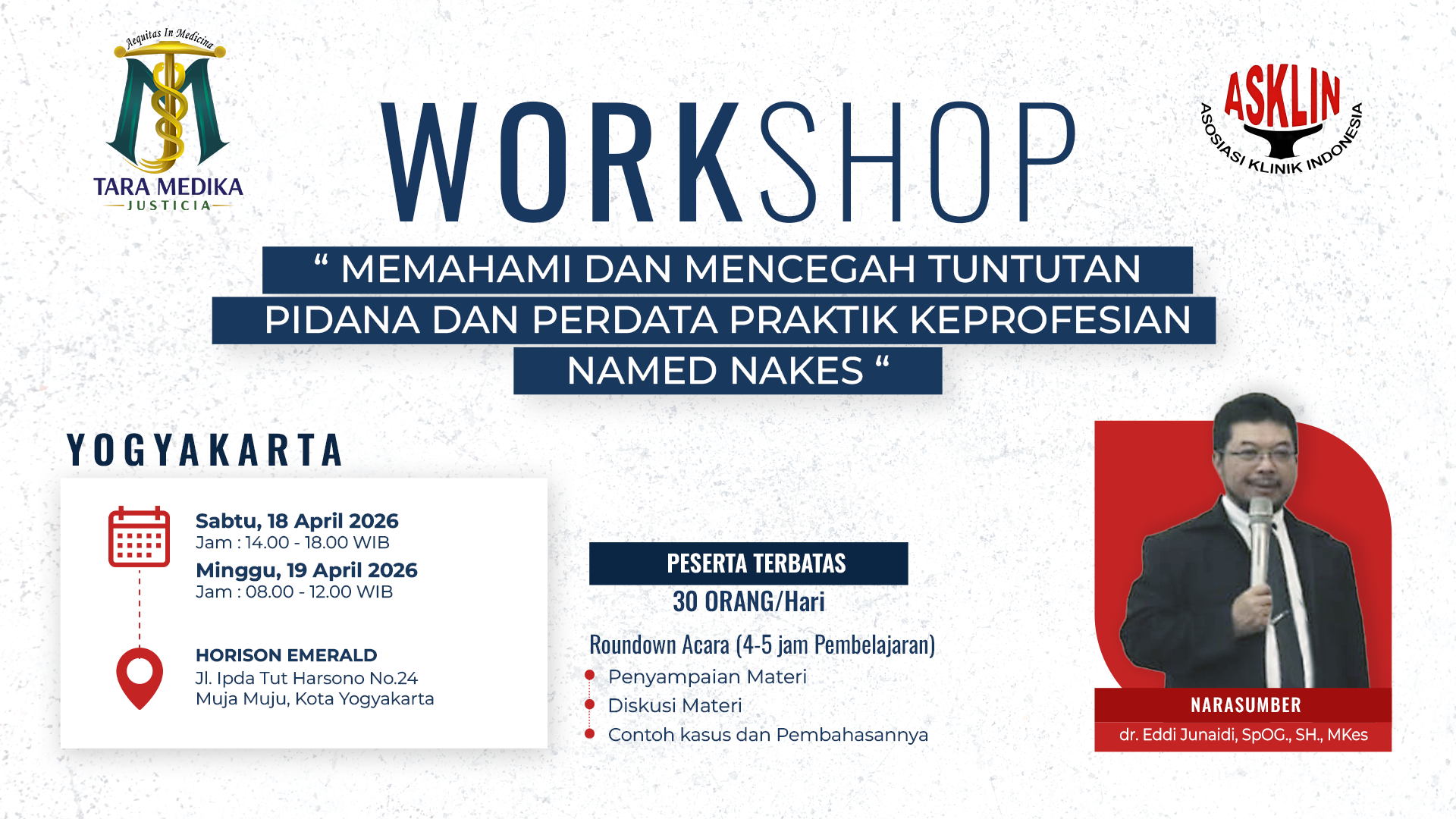 Memahami dan Mencegah Tuntutan Pidana dan Perdata Praktik Keprofesian Named Nakes - Yogyakarta